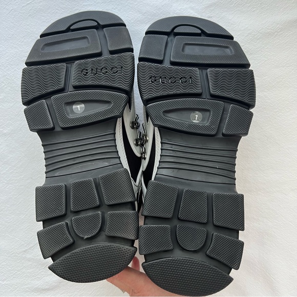 New Gucci Flashtrek Chunky Silver Sneakers with Removable Crystals Size 7 - Picture 8 of 11